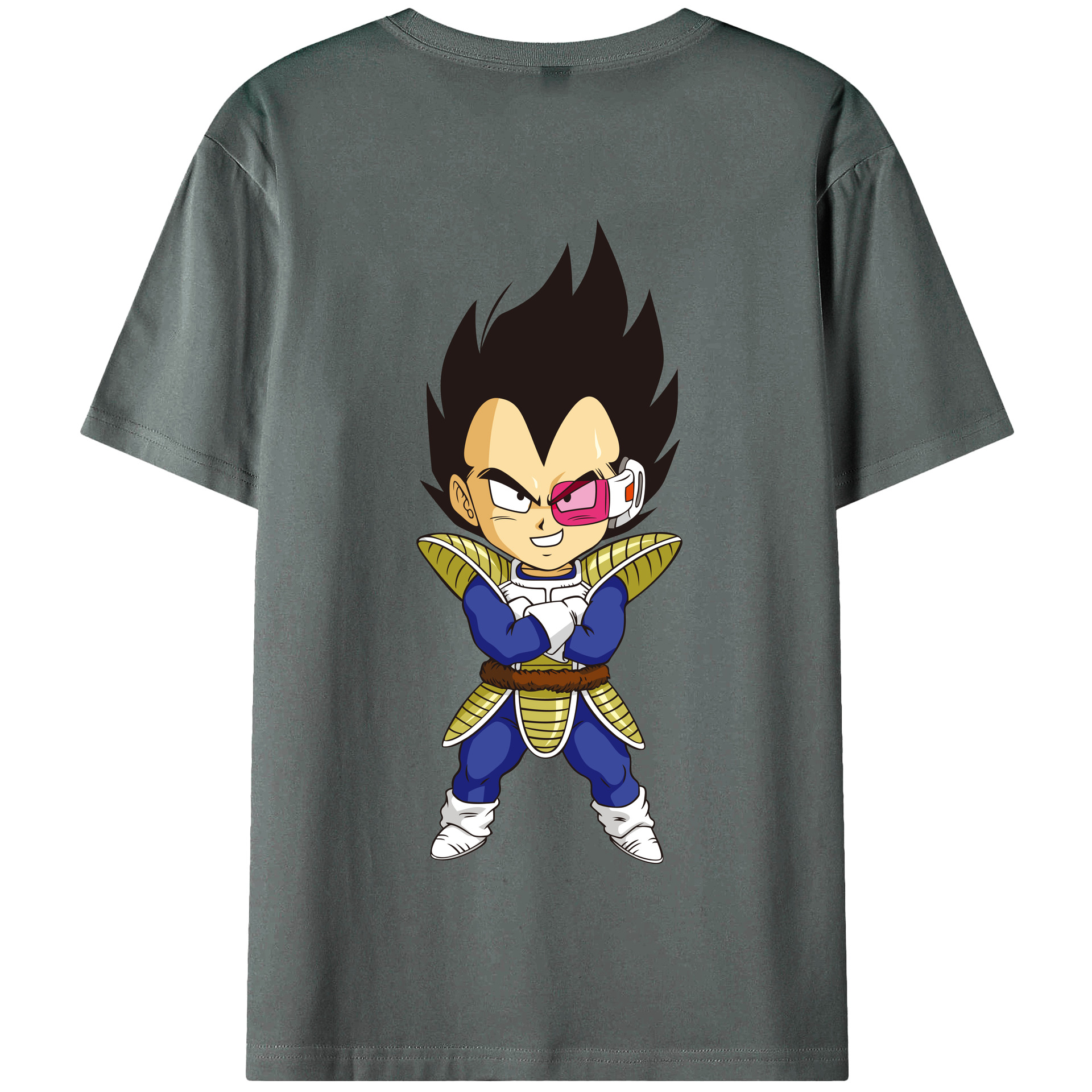 （画像用） ドラゴンボール ベジータ四世（Bejīta Yonsei）DRAGON BALL Vegeta IV 綿100％半袖Tシャツ（背面プリント）